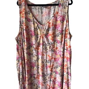 J Jill floral Midi Coastalgranny beach boho effortless Flowy dress